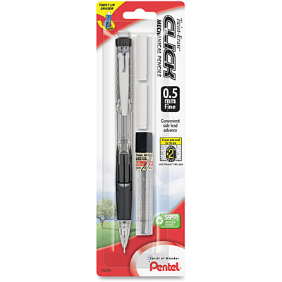 Pentel .5mm Twist Erase Click Mechanical Pencils (PENPD275TLEBP)