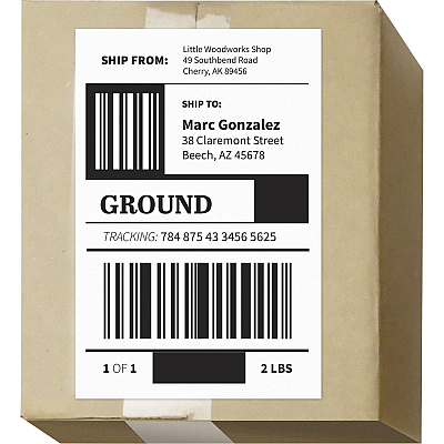 MACO White Laser/Ink Jet Internet Shipping Label (MACML0200)