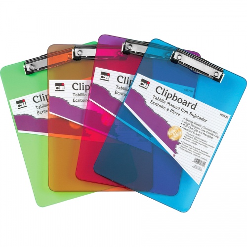 CLI Rubber Grip Plastic Clipboards (89725)