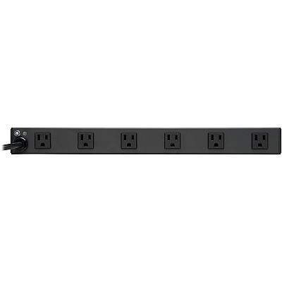 Tripp Lite 1U Rack-Mount Power Strip, 120V, 15A, 5-15P, 12 Right-Angle 5-15R Outlets (6 Front-Facing, 6 Rear-Facing), 15 ft. (4.57 m) Cord (RS1215RA)