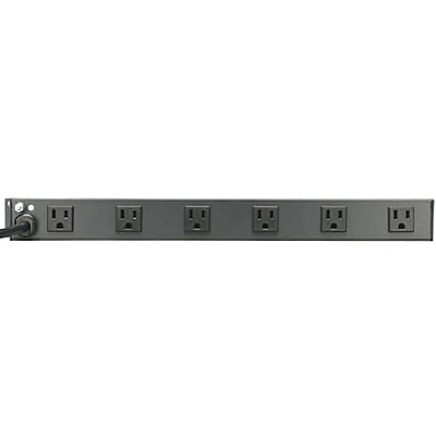 Tripp Lite 1U Rack-Mount Power Strip, 120V, 15A, 5-15P, 12 Right-Angle 5-15R Outlets (6 Front-Facing, 6 Rear-Facing), 15 ft. (4.57 m) Cord (RS1215RA)