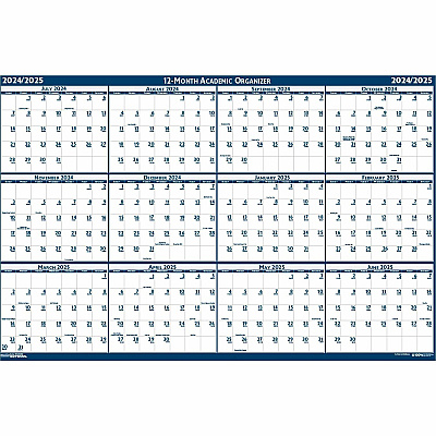 House of Doolittle Academic Year Recycled Poster Style Reversible/Erasable Yearly Wall Calendar, 24 x 37, 12-Month (July to June): 2025 to 2026 (395)