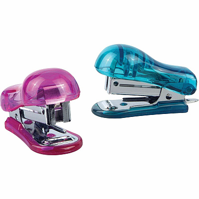 Baumgartens Translucent Plastic Mini Staplers (BAU26510)