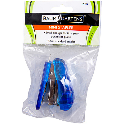 Baumgartens Translucent Plastic Mini Staplers (BAU26510)