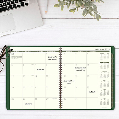 AT-A-GLANCE Recycled Monthly Planner, 11 x 9, Green Cover, 13-Month: Jan 2026 to Jan 2027 (70260G60)