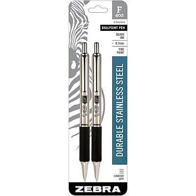 Zebra STEEL 4 Series F-402 Retractable Ballpoint Pen (ZEB29212)