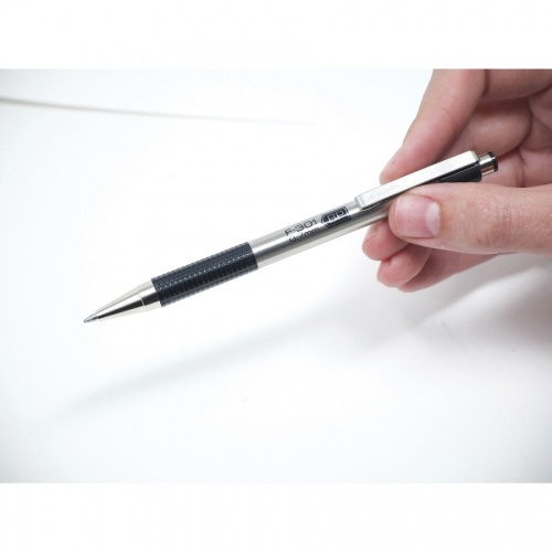 Zebra Pen F-301 Stainless Steel Ballpoint Pens (27112)