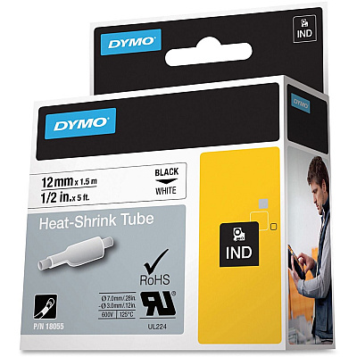 DYMO White Heat Shrink Tube (DYM18055)