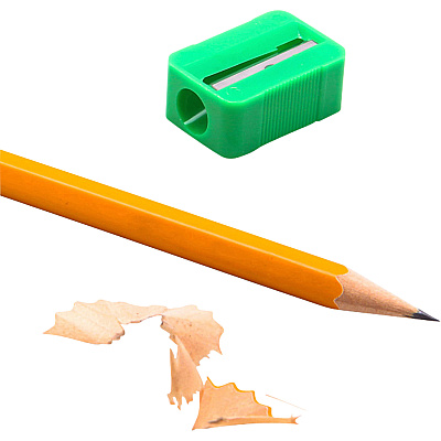 Baumgartens 1-hole Plastic Pencil Sharpener (BAUMR3380)