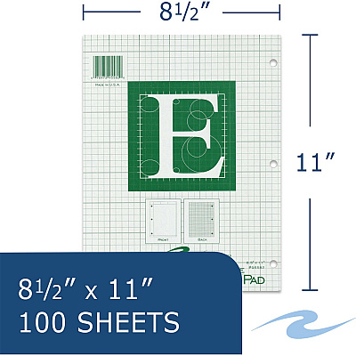 Roaring Spring 5x5 Grid Engineering Pad (ROA95582)