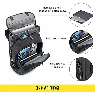 Solo Sterling Carrying Case (Backpack) for 16" Notebook - Black (USLCLA7034)