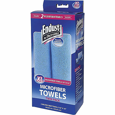 Endust XL MicroFiber Towels Twin Pack (END11421)