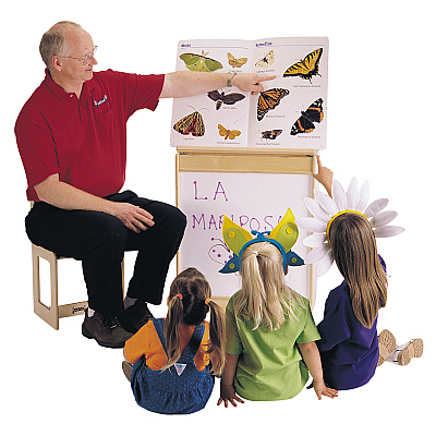 Jonti-Craft Rainbow Accents Big Book Write-n-Wipe Easel (0543JC)