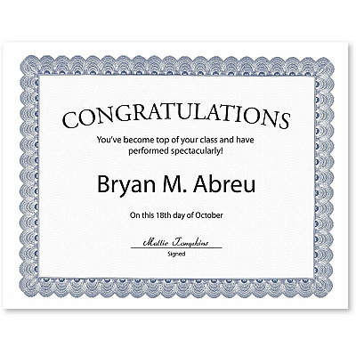 Geographics Conventional Blue Certificate (GEO20008)