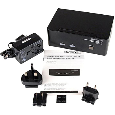 StarTech 2 Port Dvi Vga Dual Monitor Kvm Switch (SV231DDVDUA)