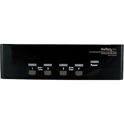 StarTech 4 Port Dvi Vga Dual Monitor Kvm Switch (SV431DDVDUA)