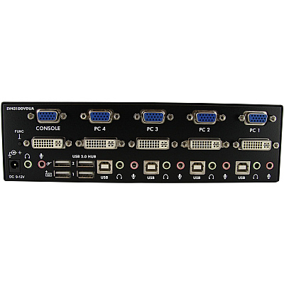 StarTech 4 Port Dvi Vga Dual Monitor Kvm Switch (SV431DDVDUA)