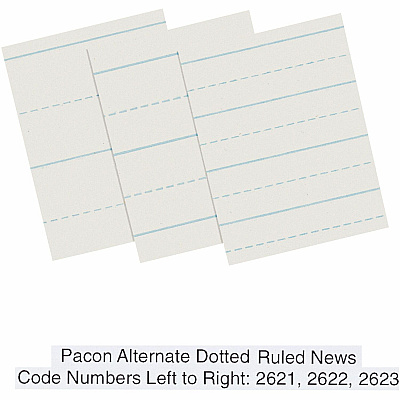Pacon 2623 Alternate Dotted Newsprint Practice Paper