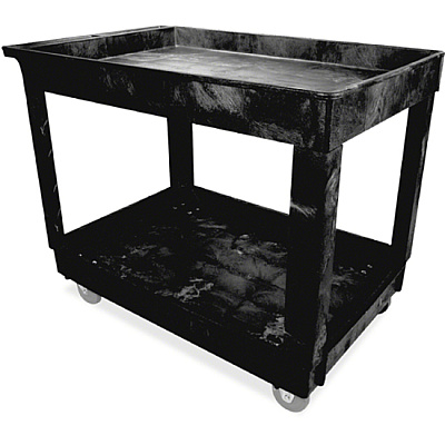 Rubbermaid Commercial 4" Casters 2-shelf Utility Cart (RCP9T6700BLA)