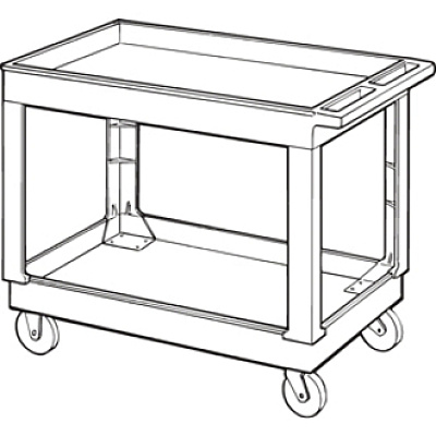 Rubbermaid Commercial 4" Casters 2-shelf Utility Cart (RCP9T6700BLA)