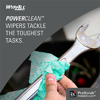 Wypall PowerClean ProScrub Heavy Duty Wet Towels (KCC91371CT)