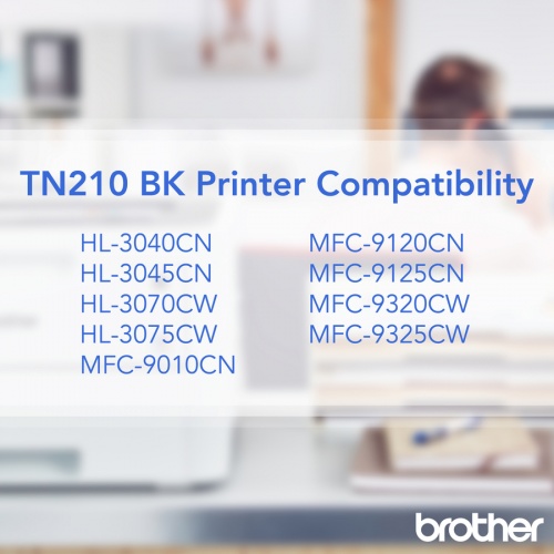 Brother Genuine TN210BK Black Toner Cartridge
