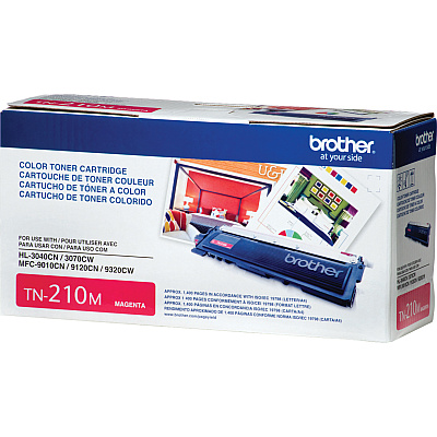 Brother Genuine TN210M Magenta Toner Cartridge.