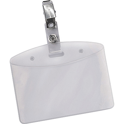 Avery(R) Heavy Duty Badge Holders, 2.25" x 3.5" , 50 Horizontal Name Badge Holders with Clips (AVE2921)
