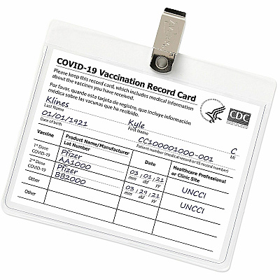 Avery(R) Heavy Duty Badge Holders, 3" x 4" , 100 Horizontal ID Badge Holders with Clips (AVE2923)