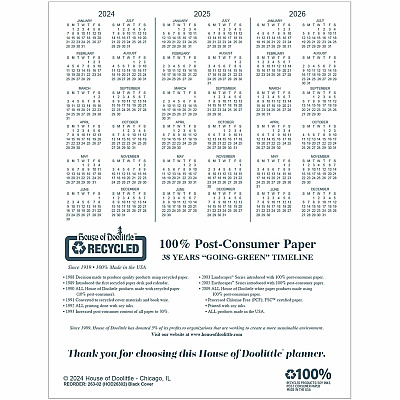 House of Doolittle Black Cover Academic Monthly Planner (26302)