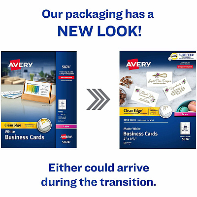 Avery Clean Edge Business Cards (AVE5874)