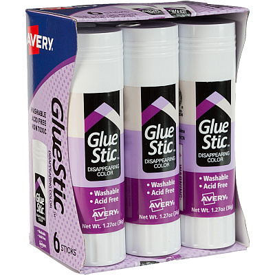 Avery Glue Stic with Disappearing Purple Color (AVE98071)