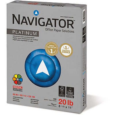 Navigator Platinum Superior Productivity Multipurpose Paper - Silky Touch - White (SNANPL11205R)