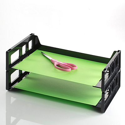 Officemate Side-Loading Desk Trays, 2PK (OIC21022)