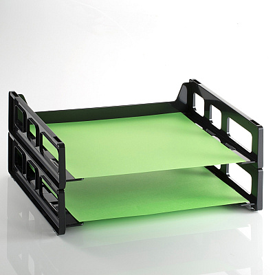 Officemate Side-Loading Desk Trays, 2PK (OIC21022)