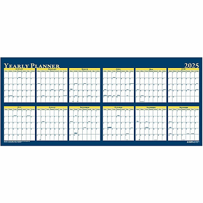 House of Doolittle Laminated Yearly Wall Planner (3974)
