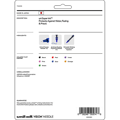 uniball Uni-Ball Vision Needle Stick Rollerball Pen (UBC1734916)