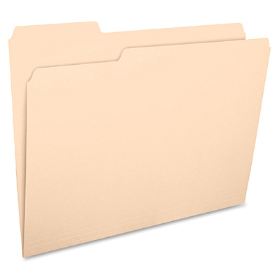 Business Source 1/3 Tab Cut Letter Recycled Top Tab File Folder (BSN17525)