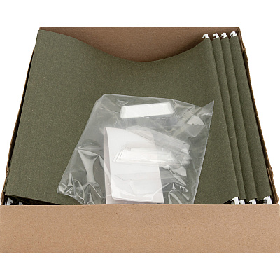 Business Source 1/5 Tab Cut Letter Recycled Hanging Folder (BSN17533)