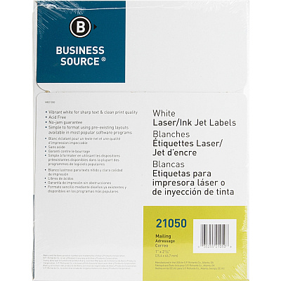 Business Source Bright White Premium-quality Address Labels (BSN21050)