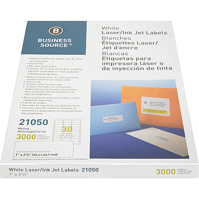 Business Source Bright White Premium-quality Address Labels (BSN21050)