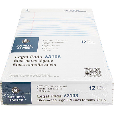 Business Source Micro-Perforated Legal Ruled Pads (BSN63108)