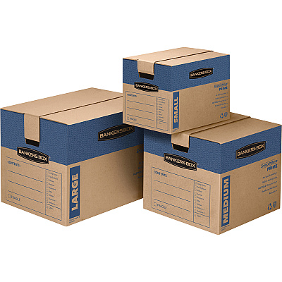 Bankers Box SmoothMove Prime Moving Boxes, Small (FEL0062701)