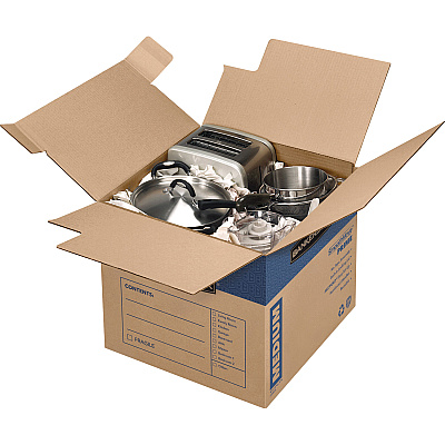 Bankers Box SmoothMove Prime Moving Boxes, Small (FEL0062701)