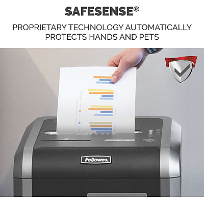 Fellowes 225Ci Paper Shredder | 100% Jam Proof, 22-Sheet, Cross-Cut Security, Commercial Grade | 3825001 Model, Black