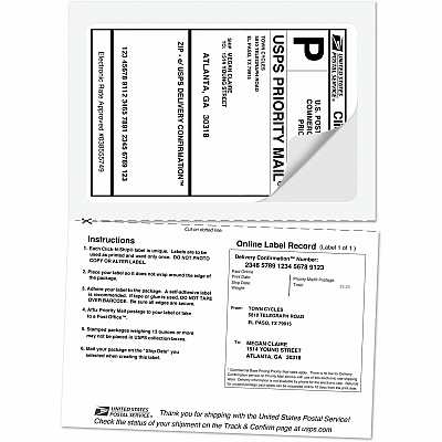 Avery Shipping Labels with Receipt, 5-1/16" x 7-5/8" , 50 Labels (AVE5127)