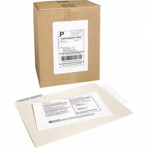 Avery White Shipping Labels w/ Receipt (5127)