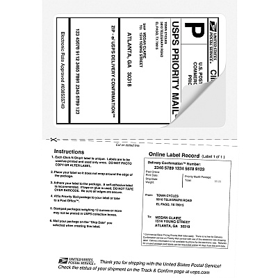 Avery Shipping Labels with Receipt, 5-1/16" x 7-5/8" , 50 Labels (AVE5127)