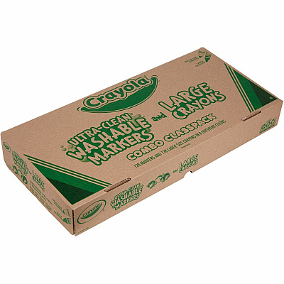 Crayola 8-Color Combo Large Crayon/Washable Marker Classpack (CYO523348)