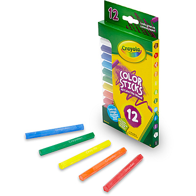 Crayola 12 Color Sticks Woodless Colored Pencils (CYO682312)